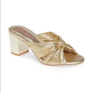 Lilly Pulitzer Sheena slide sandal in gold